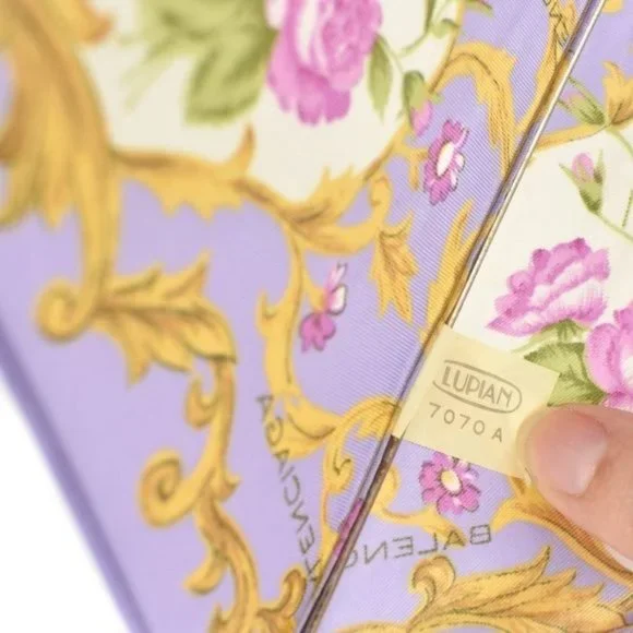 BALENCIAGA Lilac Floral & Logo Compact Umbrella mn